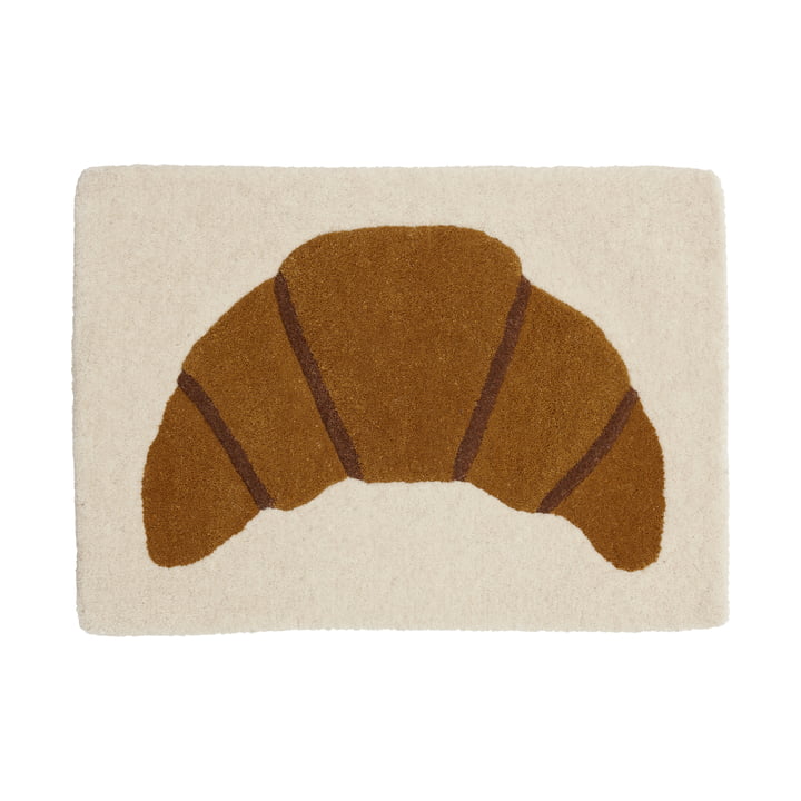 Croissant børnetæppe, 45 x 65 cm, brunt fra OYOY