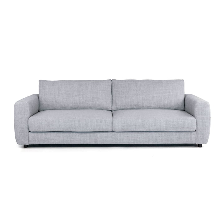 Bente 3-personers sofa, 230 x 100 cm, lysegrå (Melina Grey Breeze 1240) fra Nuuck