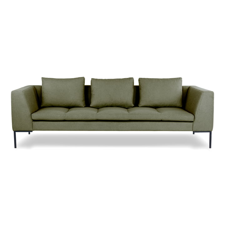 Rikke 3-personers sofa, 244 x 106 cm, grøn (Enna Sage Green 1063) fra Nuuck