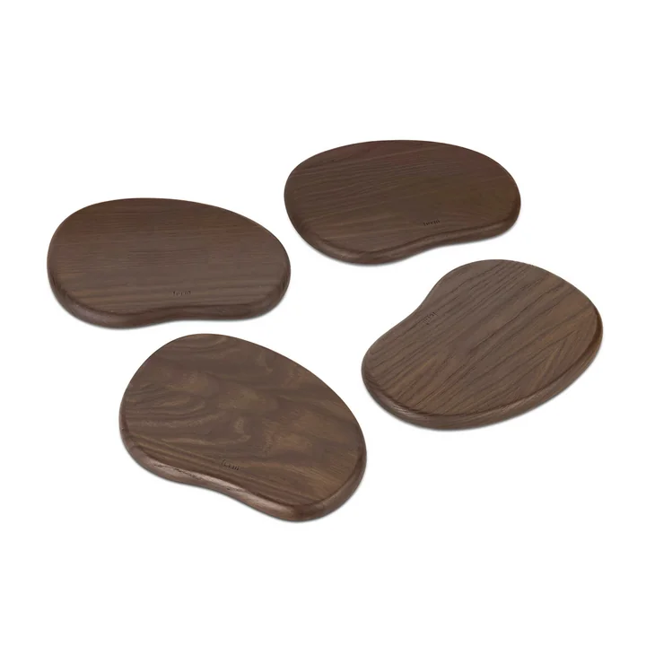 Ferm Living - Cairn Butter Boards, mørkebrune (sæt med 4)