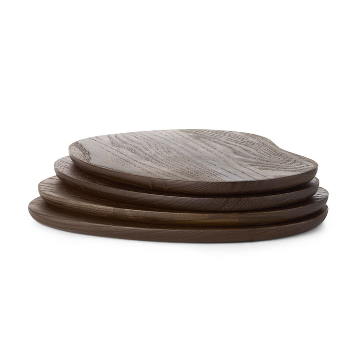 ferm living - Cairn Butter Boards, mørkebrune (sæt med 4)