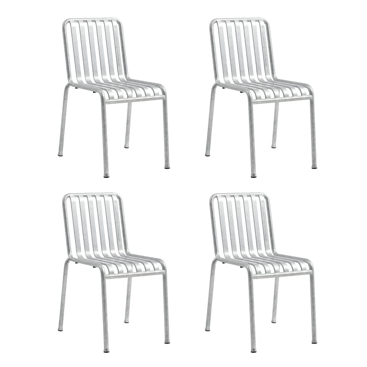 Hay - Palissade stol, varmgalvaniseret (sæt med 4)