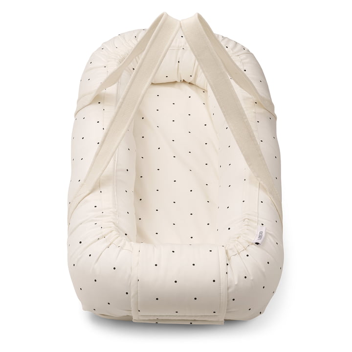 Gro babynest / bæresele fra LIEWOOD i det klassiske prikkede design, creme de la creme