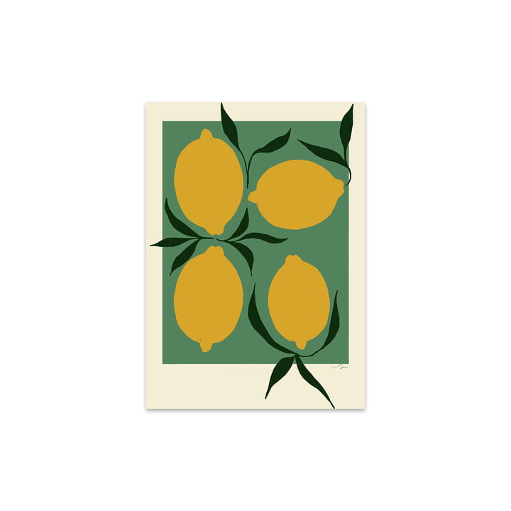 Green Lemon af Anna Mörner, 30 x 40 cm