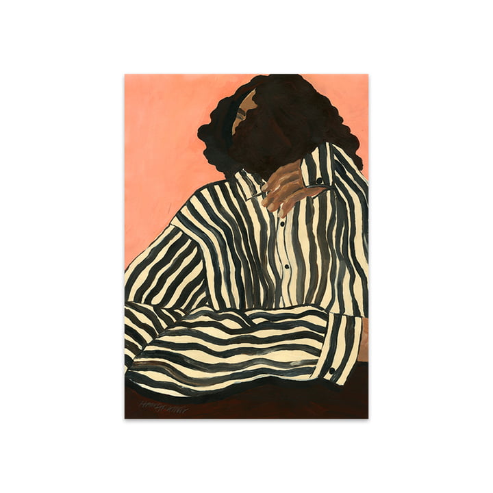 Serene Stripes af Hanna Peterson, 50 x 70 cm fra The Poster Club