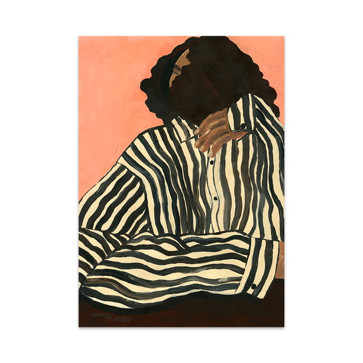 Serene Stripes af Hanna Peterson, 70 x 100 cm fra The Poster Club
