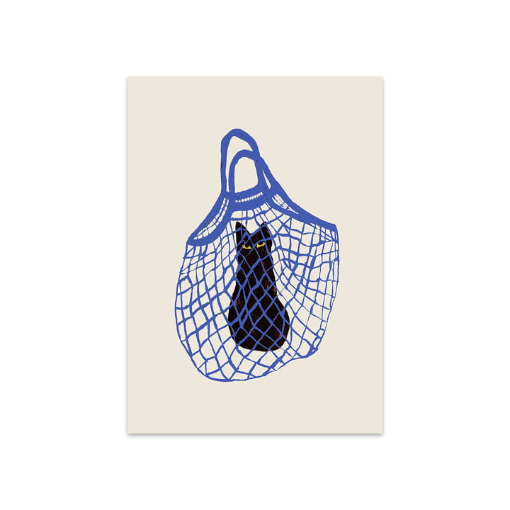 The Cat's In The Bag af Chloe Purpero Johnson 50x70 cm af The Poster Club