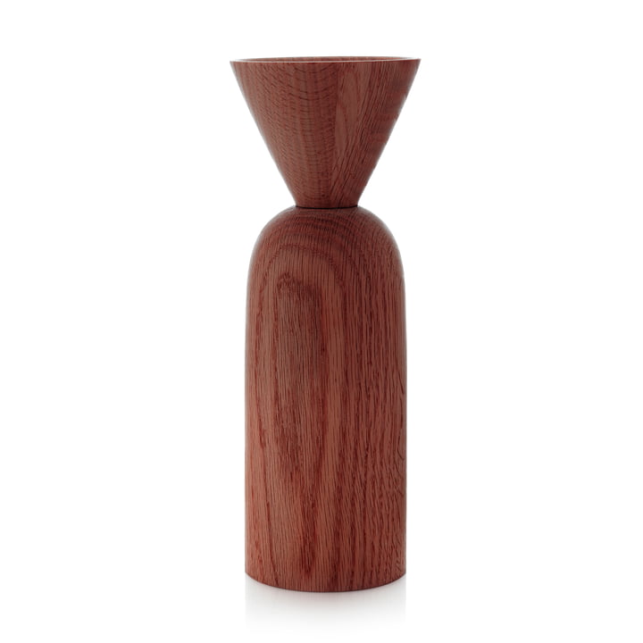 Shape Cone Vase fra applicata i røget eg finish