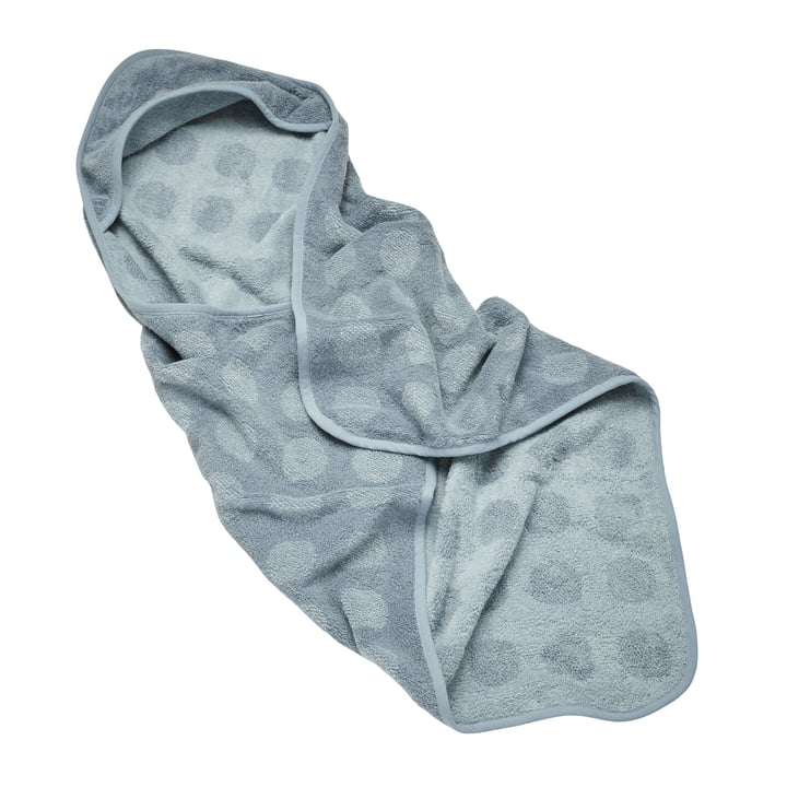 Leander - Håndklæde-hættetrøje med hætte, 100% økologisk bomuld, 80 x 80 cm, blueberry