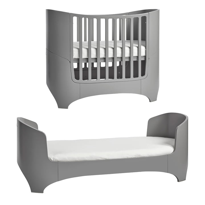 Leander - Classic Baby & Junior seng, 0 - 7 år, 120 - 150 x 70 cm, grå