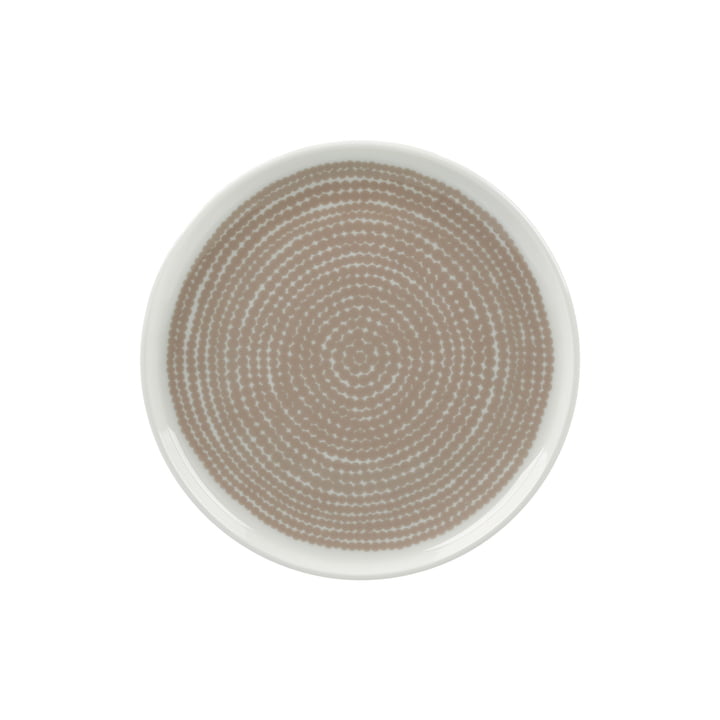 Marimekko - Oiva Siirtolapuutarha tallerken, Ø 13,5 cm, hvid/beige