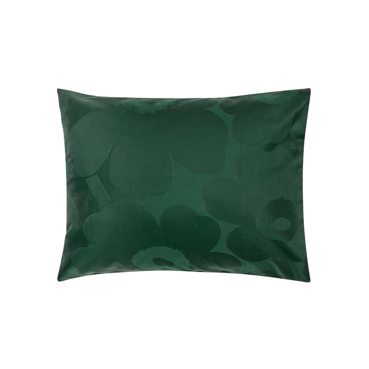 Unikko pudebetræk, 50 x 60 cm, mørkegrøn/grøn fra Marimekko