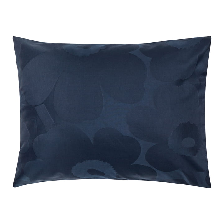 Unikko pudebetræk, 80 x 80 cm, mørkeblå/blå fra Marimekko