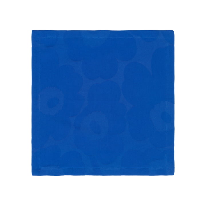Marimekko - Unikko serviet, 40 x 40 cm, mørkeblå/blå