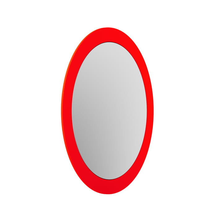OUT Objekte unserer Tage - Lorenz spejl, Ø 53cm, lysende rød