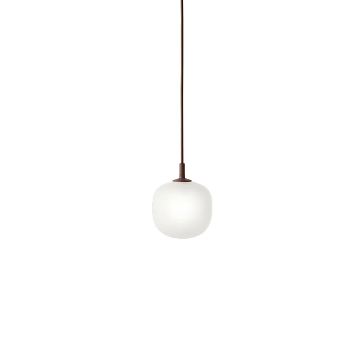 Muuto - Rime pendel Ø 12 cm, opal / dyb rød