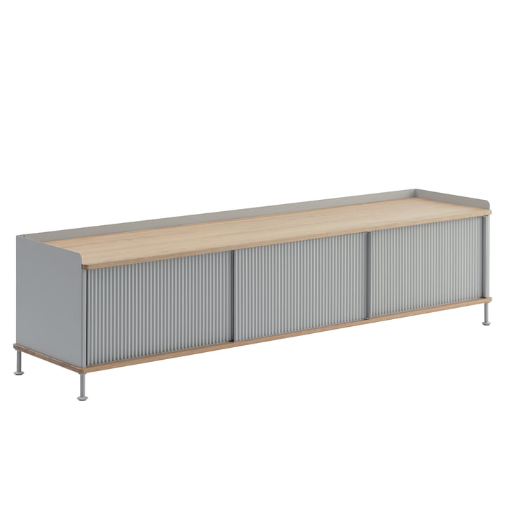 Muuto - Enfold Sideboard, 186 x 45 cm, eg/grå