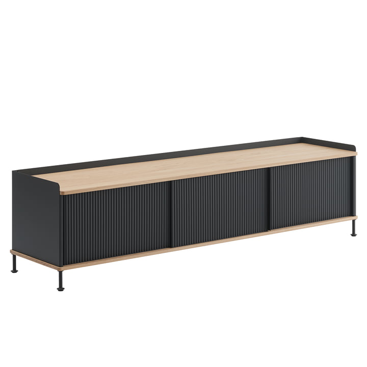 Muuto - Enfold Sideboard, 186 x 45 cm, eg / antracit