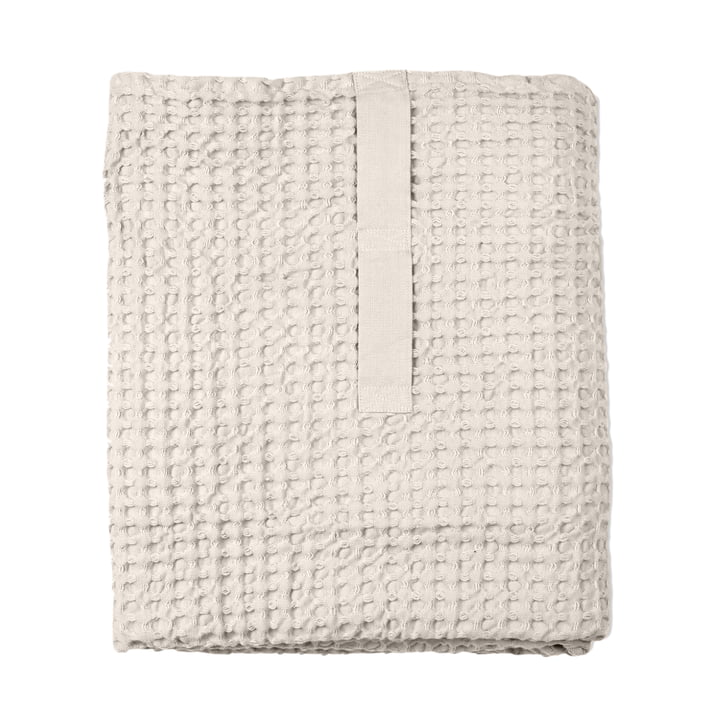 Big Waffle badehåndklæde & tæppe, 100 x 150 cm, sten fra The Organic Company