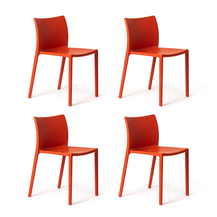 Magis - Air Ch air udendørs stol, orange mat (sæt med 4)