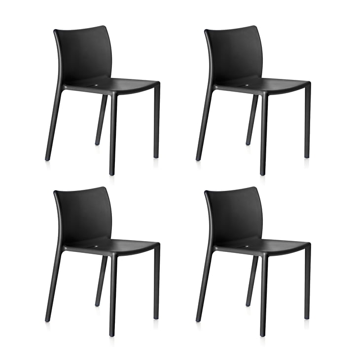 Magis - Air Ch air udendørs stol, mat sort (sæt med 4)