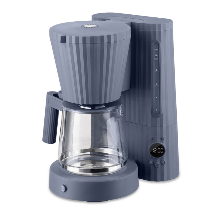 Plissé filterkaffemaskine fra Alessi i grå