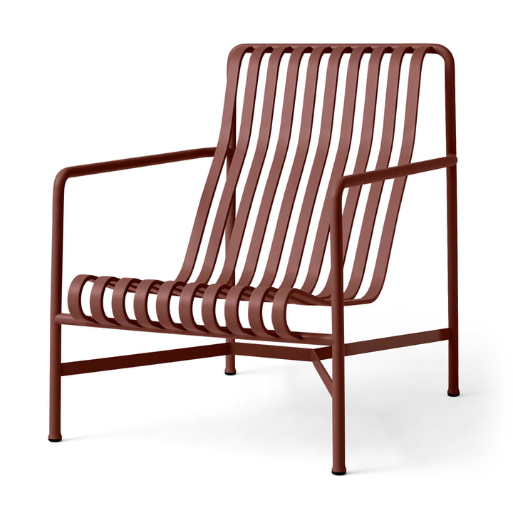 Hay - Palissade Lounge Chair High, jernrød