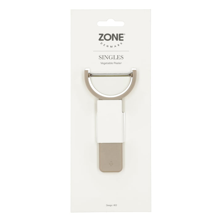 Zone Denmark - Singles grøntsagsskræller, 3,2 cm, taupe