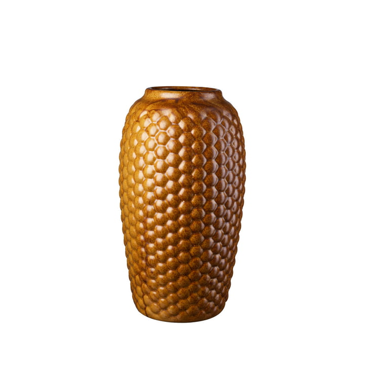 FDB Møbler - S8 Lupin Vase, Ø 15,5 x H 28 cm, guldbrun