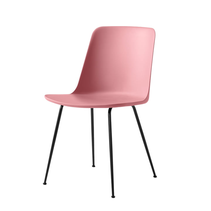 Rely Chair HW6, blød pink/sort stel fra & Tradition