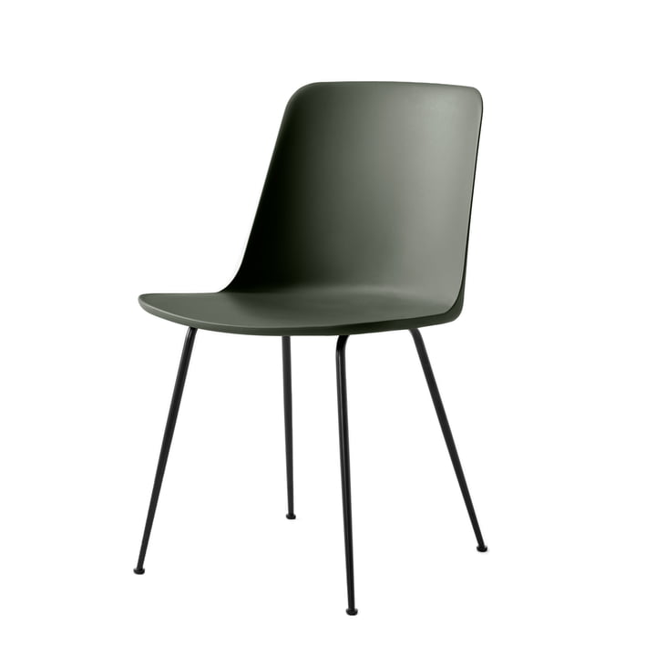 Rely Chair HW6, bronzegrøn / stel sort af & Tradition