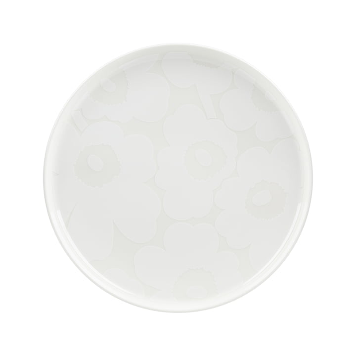Marimekko - Oiva Unikko tallerken, Ø 25 cm, hvid