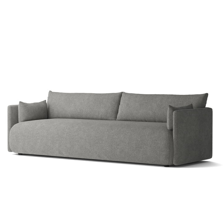 Audo - Offset Sofa, 3-personers, mørkegrå ( Audo Bouclé 16)