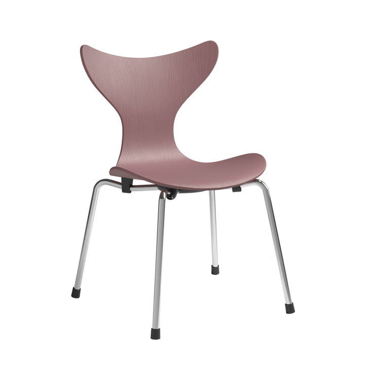 Lily børnestol fra Fritz Hansen i udgaven wild rose / krom