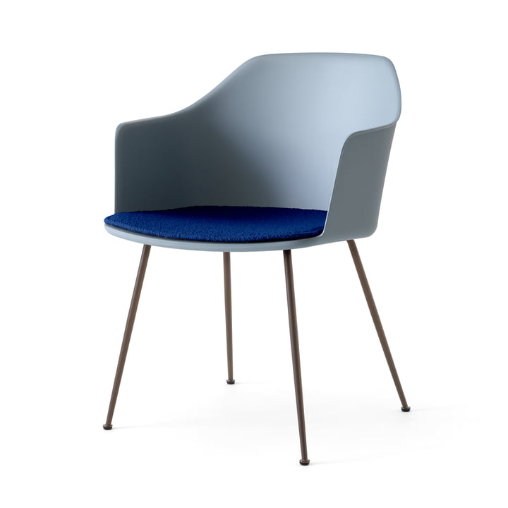 & Tradition - Rely HW34 lænestol, bronze/lyseblå/koboltblå (Karandash 006)