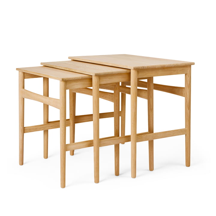 Carl Hansen - CH004 Nesting Tables, olieret eg (sæt med 3)