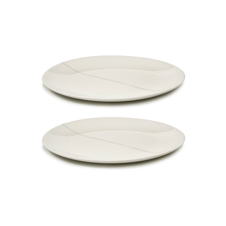 Zuma tallerkener fra Kelly Wearstler, Ø 23 cm, salt/hvid (sæt med 2) fra Serax