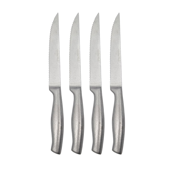Nicolas Vahé - Ranch knive, børstet rustfrit stål (sæt med 4)