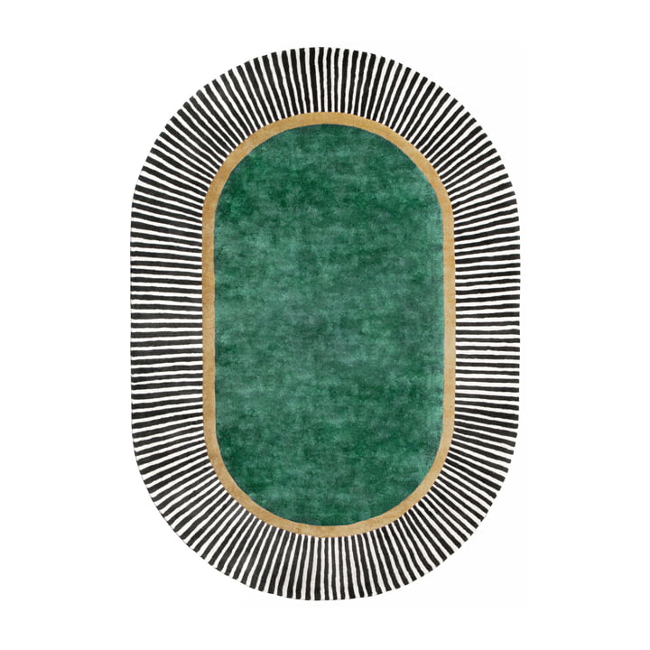 Studio Zondag - Farah tæppe 170 x 240 cm, grøn/guld