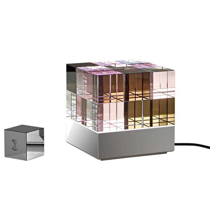 Tecnolumen - CUBELIGHTmove LED batterilys med radioterning, pink/sort