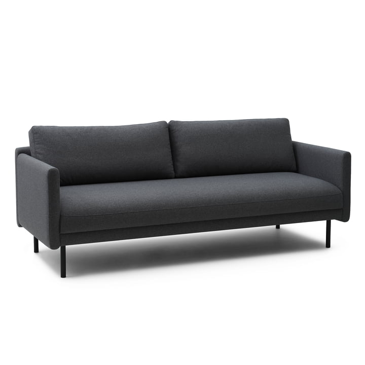 Rar 3-personers sofa, sort / Re-Born mørkegrå fra Normann Copenhagen