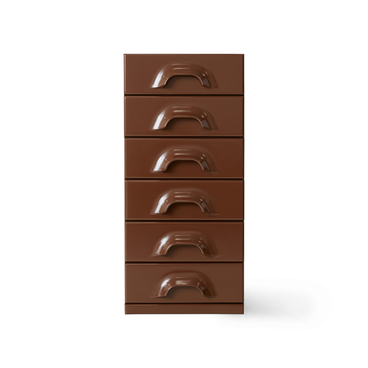 HKliving - Kommode med 6 skuffer, chokolade