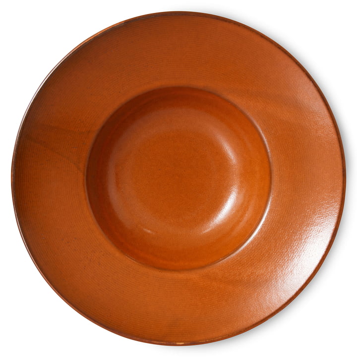 HKliving - Chef Ceramics dyb tallerken, Ø 28 cm, burned orange
