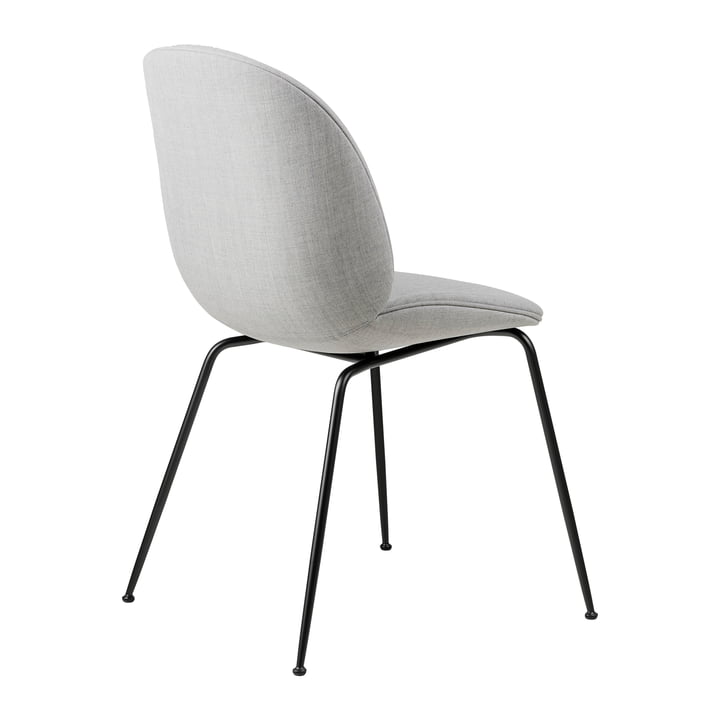 Gubi - Beetle Dining Chair fuldpolstret (Conic Base), sort / Remix 3 (123)