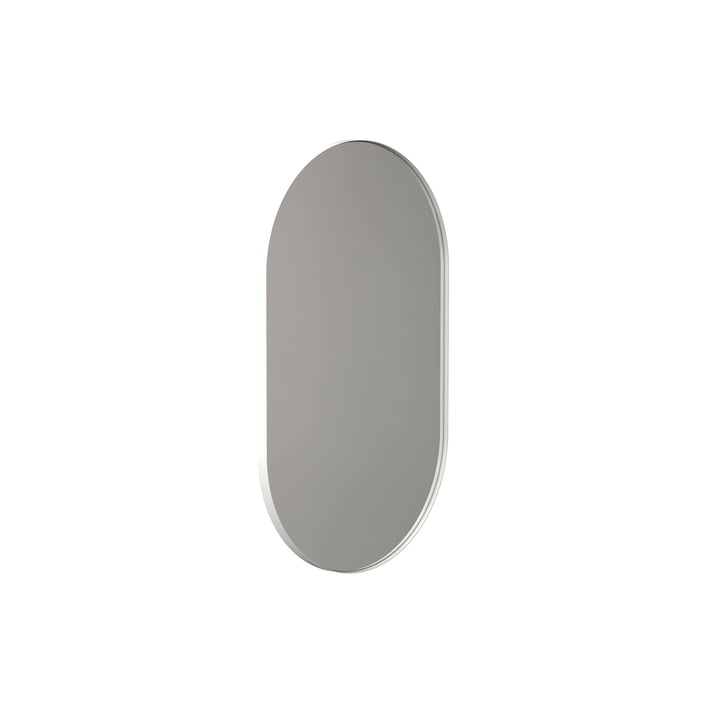 Frost - Unu vægspejl 4145 med ramme, oval, 60x100 cm, mat hvid