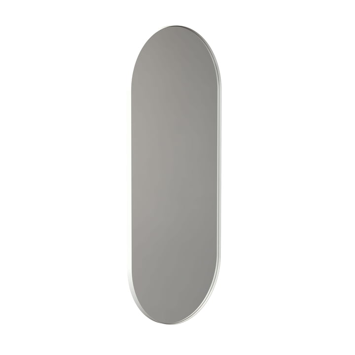 Frost - Unu vægspejl 4146 med ramme, oval, 60x140 cm, mat hvid
