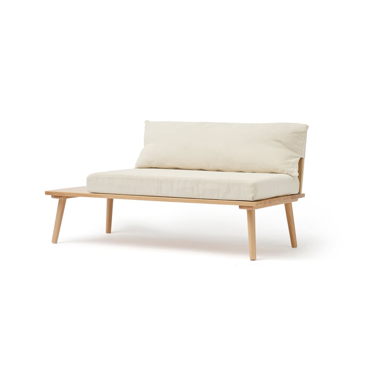 Kids Concept - Saga børnesofa, 90 x 43 x 44 cm, naturbøg/creme