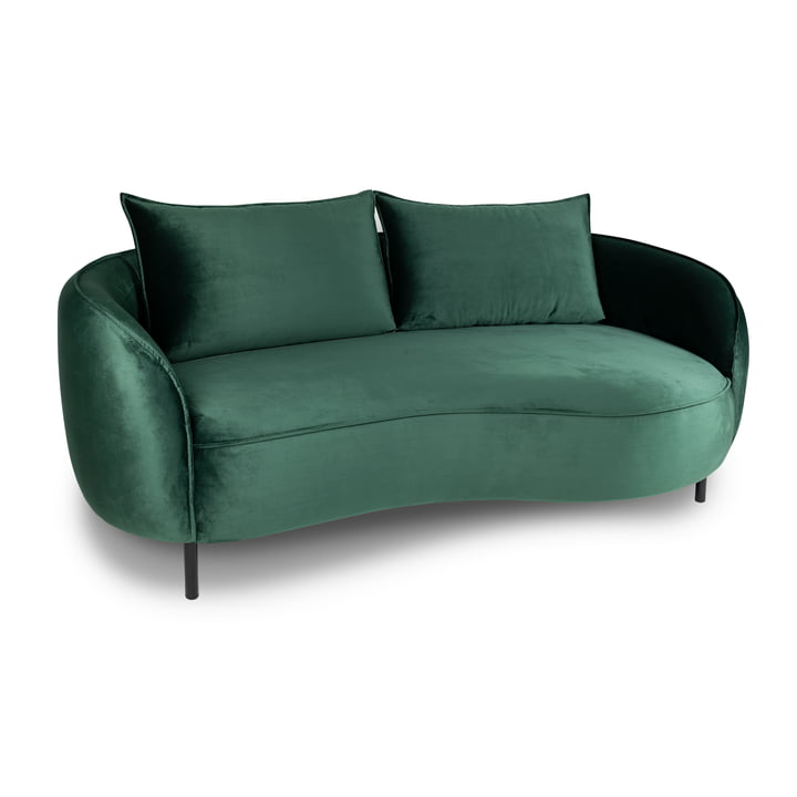 Nuuck - Pol 2,5-personers sofa, mørkegrøn/flow fløjl (40)