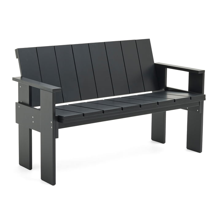 Crate Dining Bench, sort fra Hay