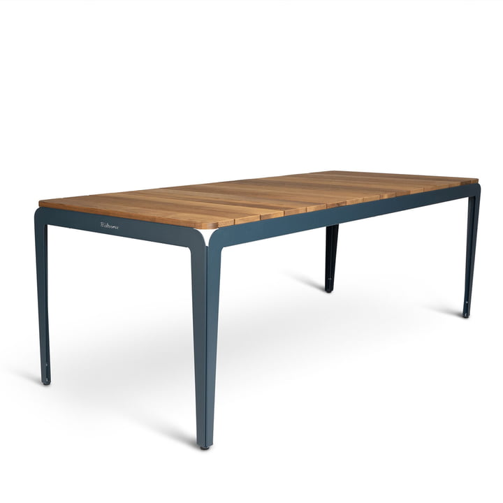 Bended Table Wood udendørs, 220 cm, gråblå fra Weltevree
